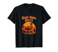 Motif rétro Rare Bird Rally Pickleball avec Motif Emu Sunset T-Shirt