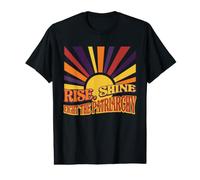 Motif rétro Rise Shine Fight The Patriarchy Sunburst T-Shirt Graphique avec Valeur