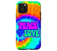 Motif rétro tie-Dye Peace Love Hippie des années 70 Coque pour iPhone 11 Pro