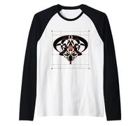 Motif rétro Vintage Jugendstil Art déco élégant Manche Raglan