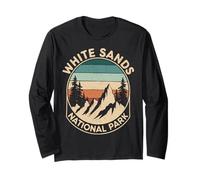 Motif rétro vintage White Sands National Park New Mexico Manche Longue