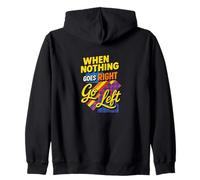 Motif rétro When Nothing Goes Right Go Left Sweat à Capuche