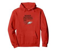 Motif rétro When Nothing Goes Right Go Left Sweat à Capuche