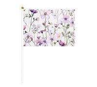 Motif Rhododendron Illustration Dix pièces Drapeau imprimé double face 14 x 20,8 cm, adapté pour les activités d'équipe encourageant