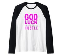 Motif Rose Dieu, Chance et Hustle Rose Manche Raglan