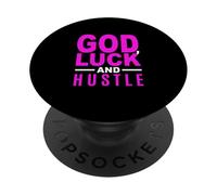 Motif Rose Dieu, Chance et Hustle Rose PopSockets PopGrip Adhésif