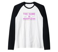 Motif Rose The Game is Heartless Pink Manche Raglan