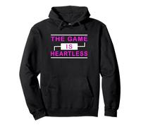 Motif Rose The Game is Heartless Pink Sweat à Capuche
