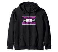 Motif Rose The Game is Heartless Pink Sweat à Capuche