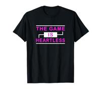 Motif Rose The Game is Heartless Pink T-Shirt