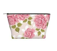 Motif Rose Vintage Rose, Trousse de Toilette Trousse de Maquillage Sac à cosmétiques Trousse de Toilette de Voyage Portable