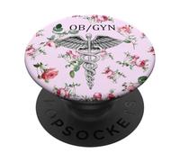 Motif Roses Roses sur Le thème OB/GYN PopSockets PopGrip Adhésif