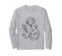 Motif Saint Joseph Catholique Fête des Pères Manche Longue