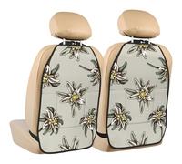 Motif sans Couture avec H et Edelweiss coloré dessiné,Lot de 2 Tapis de Protection pour siège arrière de Voiture, Organisateur de siège arrière Durable