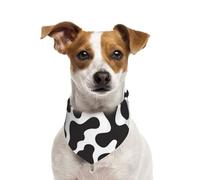 Motif sans Couture avec Vache tachetée,Bandanas pour Chien, écharpe en Coton, Bavoirs réglables pour Animaux de Compagnie,S