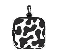 Motif sans Couture avec Vache tachetée,Pochette de Rangement carrée à Fermeture éclair, Porte-Monnaie en néoprène, Petit Portefeuille, Pochette à Monnaie, Porte-Monnaie