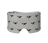 Motif sans couture de baleine orque, style dessin animé,Masque pour les yeux bloquant la lumière Cache-yeux et cache-oreilles pour le sommeil