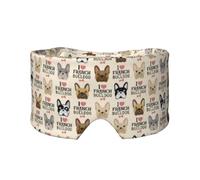 Motif sans couture de bouledogue français de style vintage,Masque pour les yeux bloquant la lumière Cache-yeux et cache-oreilles pour le sommeil