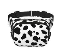 Motif sans Couture de Chien Dalmatien ou Peau de Vache,Sac Banane carré Double Couche, Sac de Poitrine