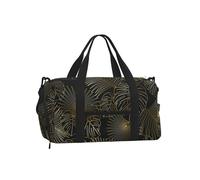 Motif sans Couture de Feuilles de Palmier dorées Tropicales Exotiques de la Jungle,Sac de Sport bandoulière à Main, Sac de Voyage Grande capacité pour Femmes et Hommes