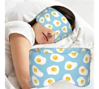 Motif sans couture d'œufs au plat, Masque de sommeil pour la maison, les voyages et le travail posté, couvrant entièrement les yeux et bloquant la lumière