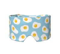 Motif sans couture d'œufs au plat,Masque pour les yeux bloquant la lumière Cache-yeux et cache-oreilles pour le sommeil