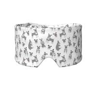 Motif sans couture pour schnauzer miniature,Masque pour les yeux bloquant la lumière Cache-yeux et cache-oreilles pour le sommeil
