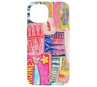 Motif Sardines pour l'été, la Plage, Les Vacances rétro Coque pour iPhone 15