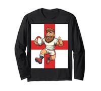 Motif Saut de Rugby d'Angleterre Manche Longue