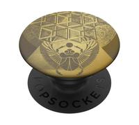 Motif scarabée géométrique sacrée Art Antique égyptienne PopSockets PopGrip Adhésif
