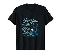 Motif Sea You on The Other Tide Summer Sailboat Beach Graphic T-Shirt