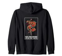 Motif Serpent Hate Your Enemies Speak The Truth Sweat à Capuche