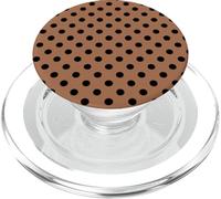 Motif Simple à Pois Taupe et Noir PopSockets PopGrip pour MagSafe