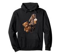 Motif Singe avec Ourson et café glacé Sweat à Capuche
