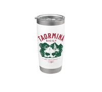 Motif souvenir de Taormina Sicile Italie Gobelet isotherme en acier inoxydable double paroi