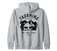Motif Souvenir de Taormina Sicile Italie Sweat à Capuche