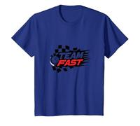 Motif Speedway des passionnés de Course Rapide de l'équipe T-Shirt, Enfant, Bleu Royal, 2 Ans