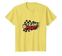 Motif Speedway des passionnés de Course Rapide de l'équipe T-Shirt, Enfant, Citron, 2 Ans