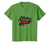 Motif Speedway des passionnés de Course Rapide de l'équipe T-Shirt, Enfant, Herbe, 3 Ans