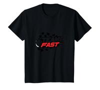 Motif Speedway des passionnés de Course Rapide de l'équipe T-Shirt, Enfant, Noir, 4 Ans