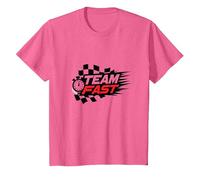 Motif Speedway des passionnés de Course Rapide de l'équipe T-Shirt, Enfant, Rose Chiné, 2 Ans