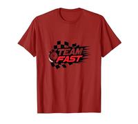 Motif Speedway des passionnés de Course Rapide de l'équipe T-Shirt, Homme, Canneberge, 3XL