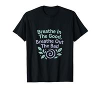 Motif spirale de lavande menthe Breathe In The Good Leaf T-Shirt