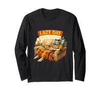 Motif Squelette rétro décontracté Lazy Day Manche Longue