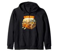 Motif Squelette rétro décontracté Lazy Day Sweat à Capuche