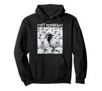 Motif Stay Different Be Unique Sheep avec Un Mouton Noir Sweat à Capuche