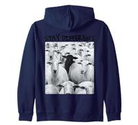 Motif Stay Different Be Unique Sheep avec Un Mouton Noir Sweat à Capuche