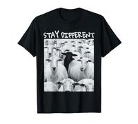 Motif Stay Different Be Unique Sheep avec Un Mouton Noir T-Shirt