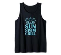 Motif Sun Swim Chill Beach Swimmer Débardeur