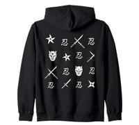 Motif Symboles Ninja Japonais Sweat à Capuche